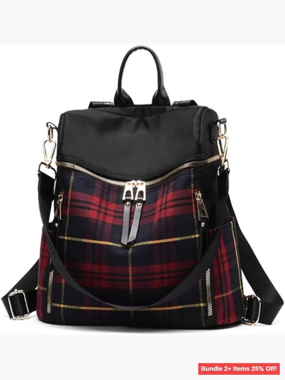 Waterproof Nylon Backpack Purse Convertible Daypack Travel Lightweight